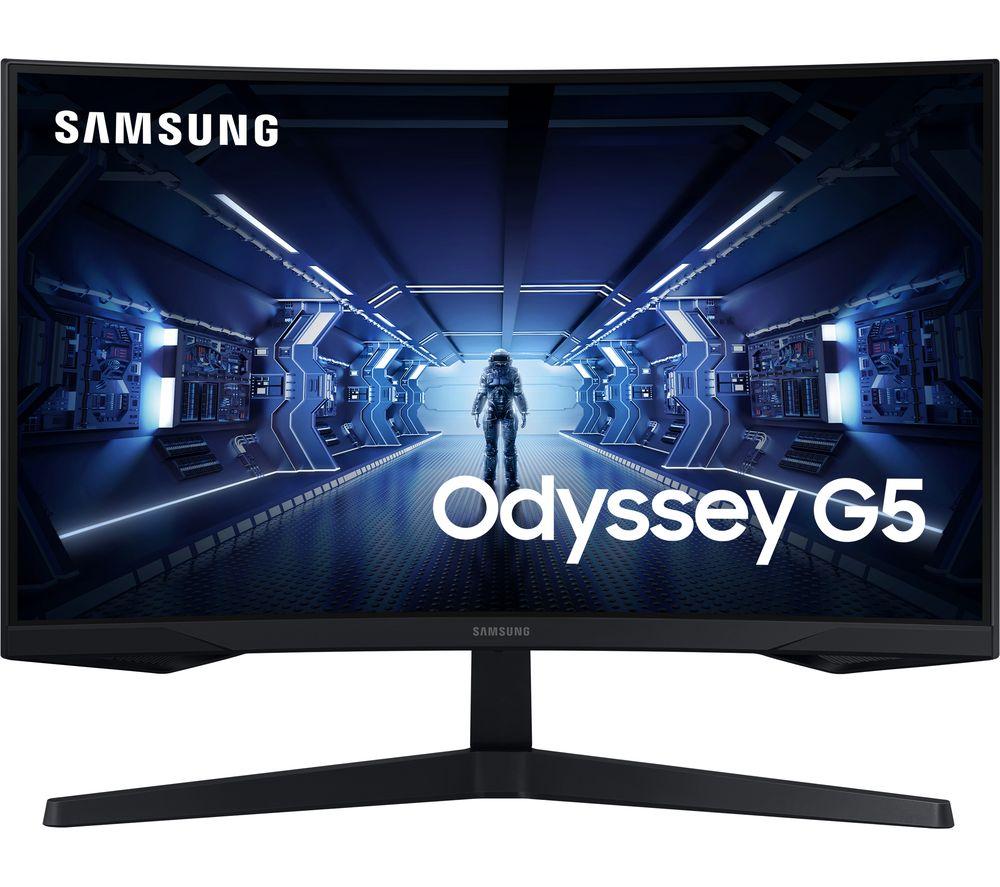 SAMSUNG Odyssey G5 LC27G55TQWUXEN Quad HD 27inch Curved LED Gaming Monitor - Black