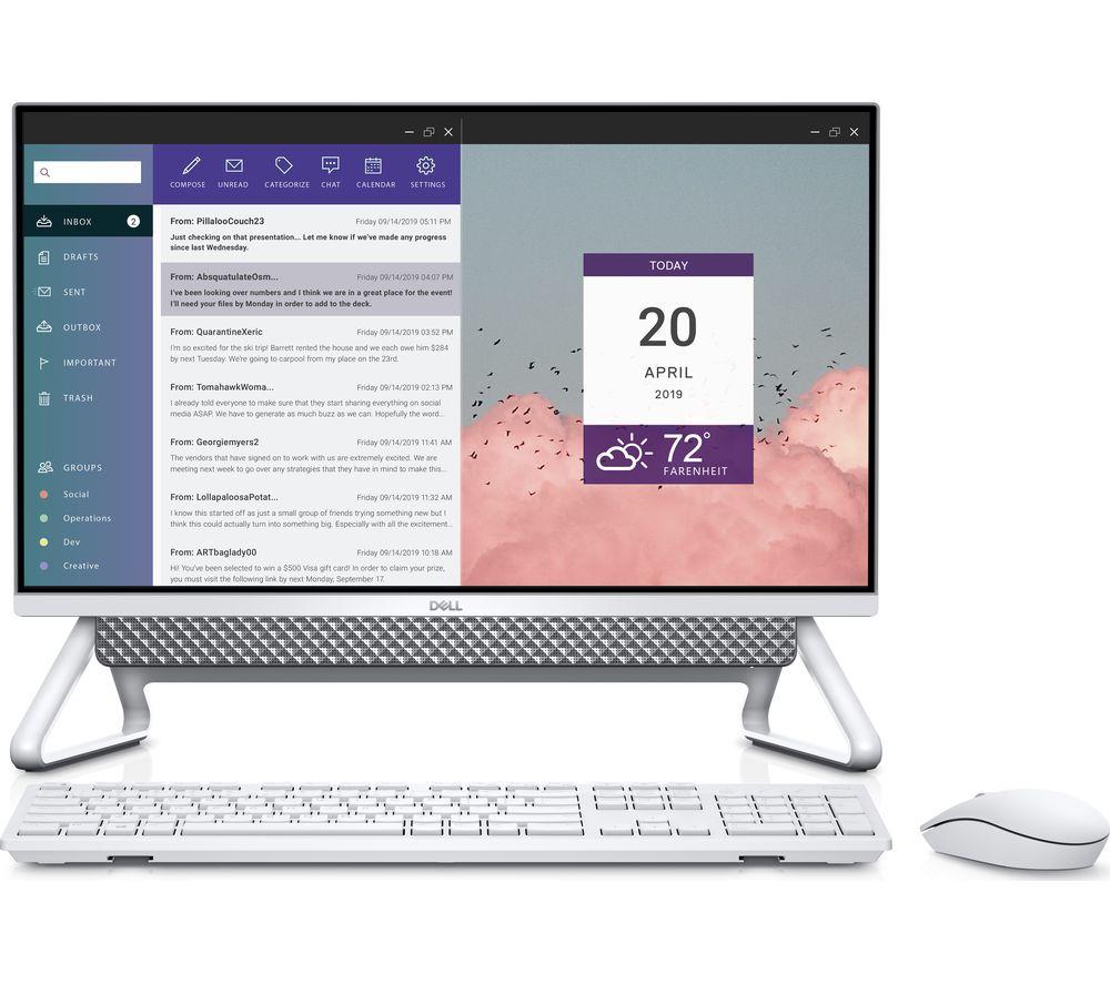 DELL Inspiron AIO 5400 23.8inch All-in-One PC - IntelCore i5  1 TB HDD & 512 GB SSD  Silver  Silver/Grey