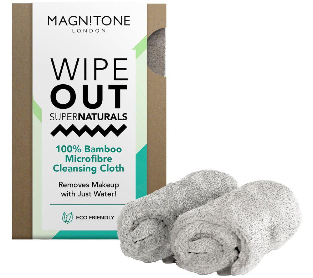 MAGNITONE WipeOut Supernaturals Bamboo Cleansing Cloth - Grey  Pack of 2