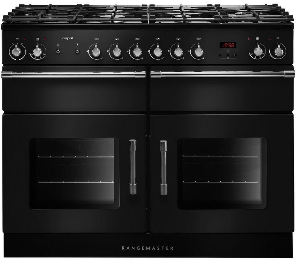 RANGEMASTER Esprit ESP110DFFBL/C 110 Dual Fuel Range Cooker - Black