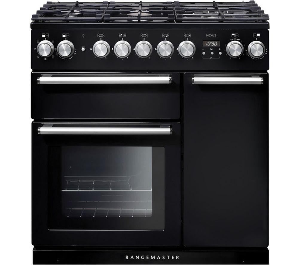 RANGEMASTER Nexus NEX90DFFBL/C 90 cm Dual Fuel Range Cooker - Black