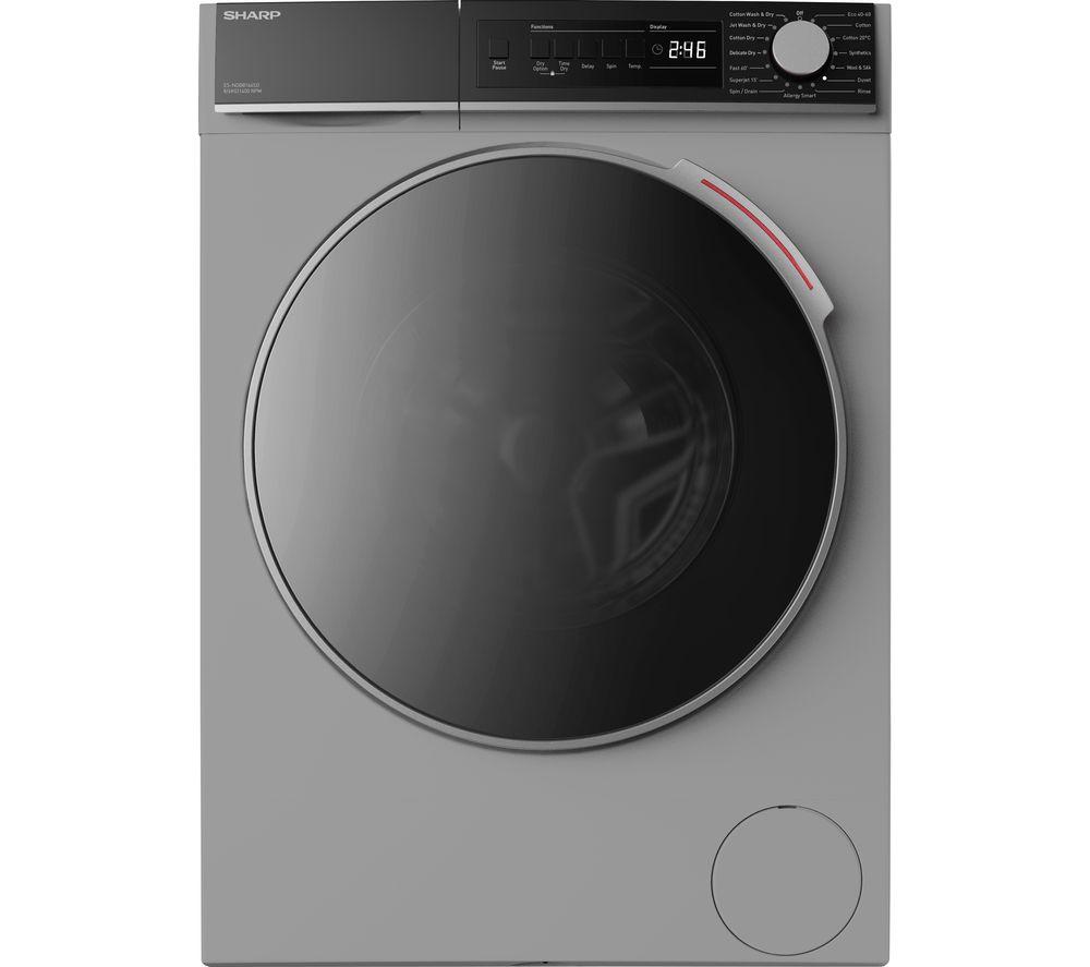 SHARP ES-NDB8144SD-EN 8 kg Washer Dryer - Silver