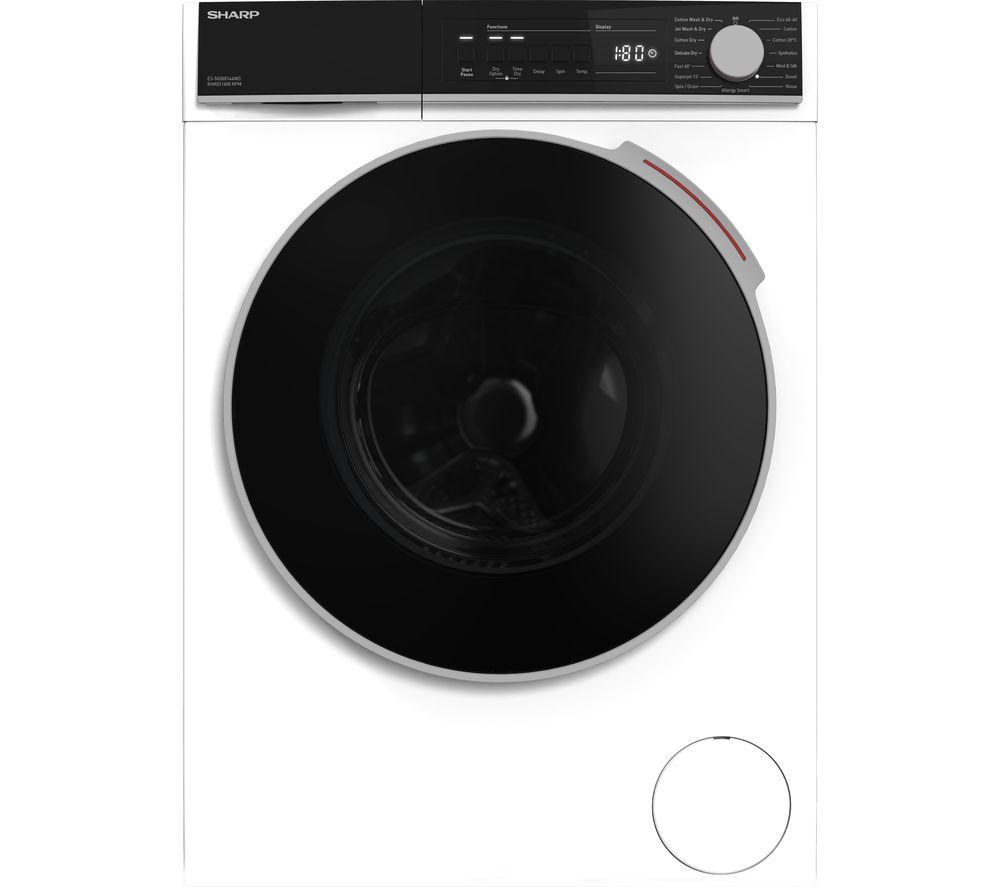 SHARP ES-NDB8144WD-EN 8 kg Washer Dryer - White