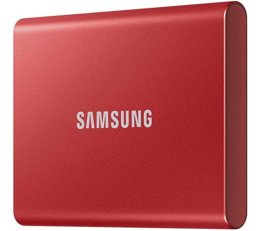 SAMSUNG T7 Portable External SSD - 1 TB  Red  Red