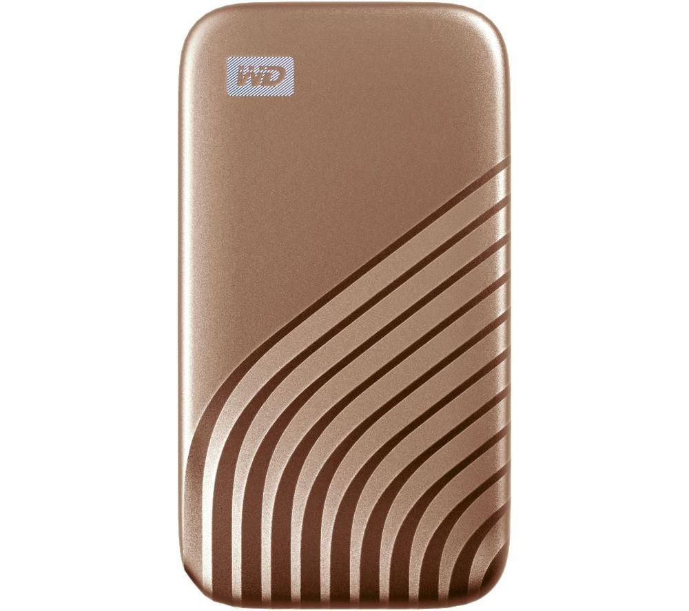 WD My Passport Portable External SSD - 2 TB  Gold  Gold