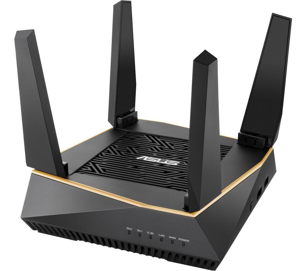 ASUS RT-AX92U WiFi Cable & Fibre Router - AX 6100  Tri-band  Black