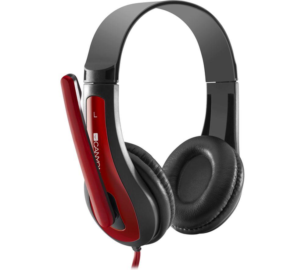 CANYON CNS-CHSC1BR Headset - Black & Red