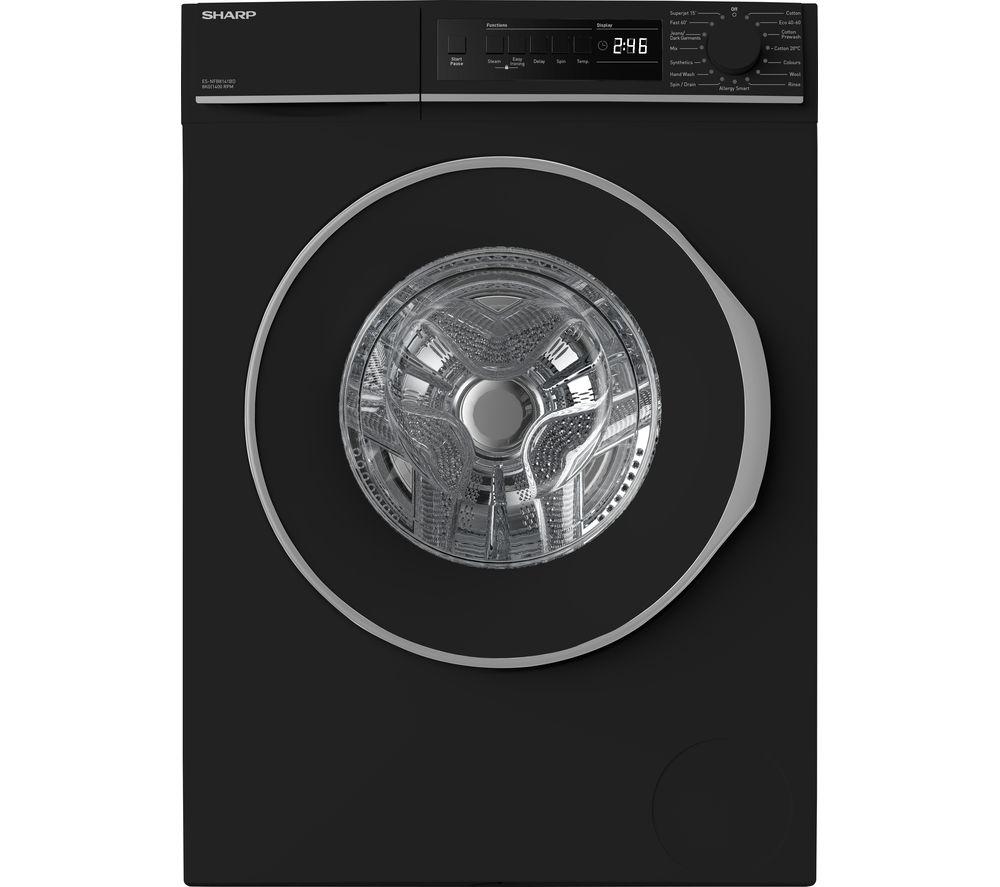 SHARP ES-NFB8141BD 8 kg 1330 Spin Washing Machine - Black