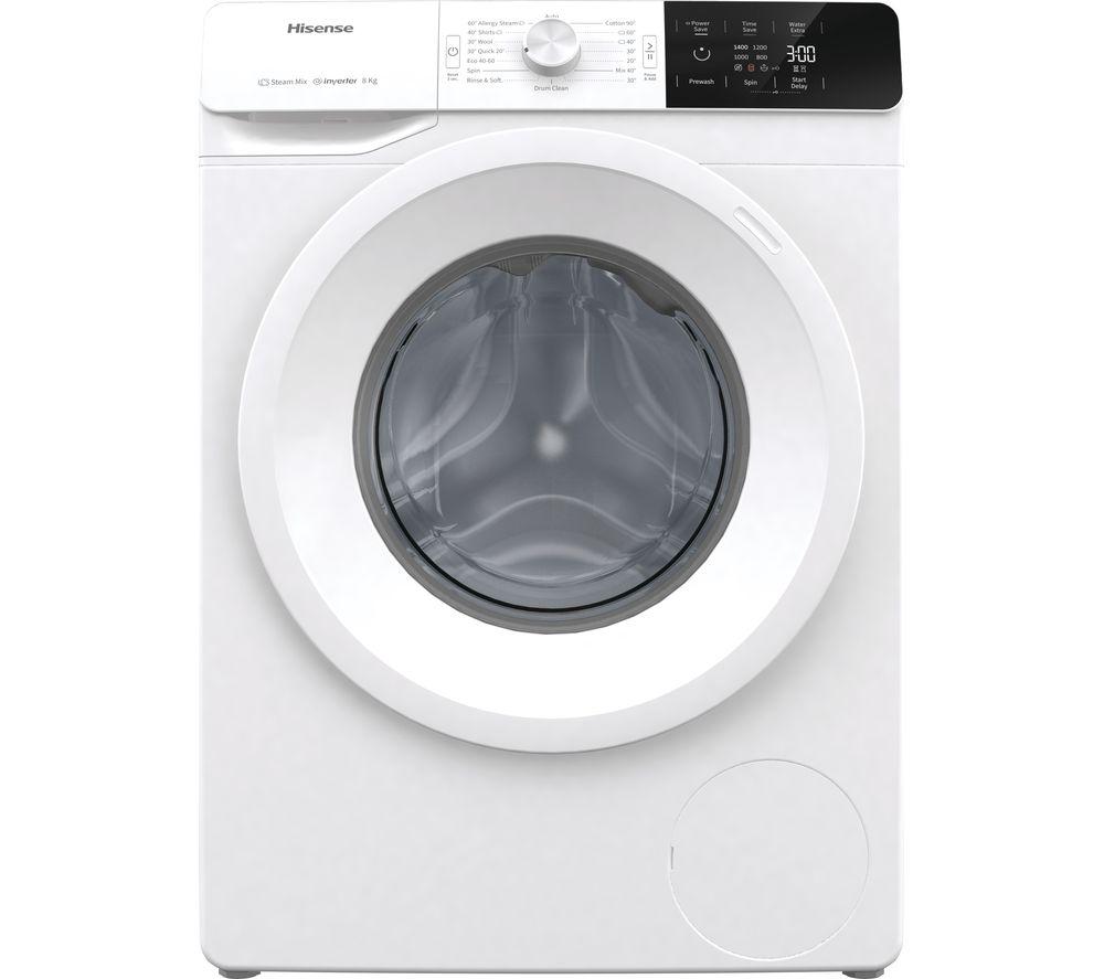 HISENSE WFGE80141VM 8 kg 1400 Spin Washing Machine - White