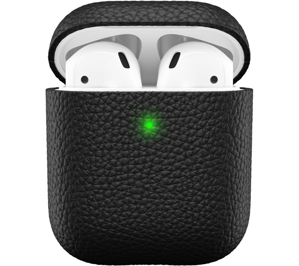 KEYBUDZ PodSkinz Artisan AirPods Leather Case Cover - Black