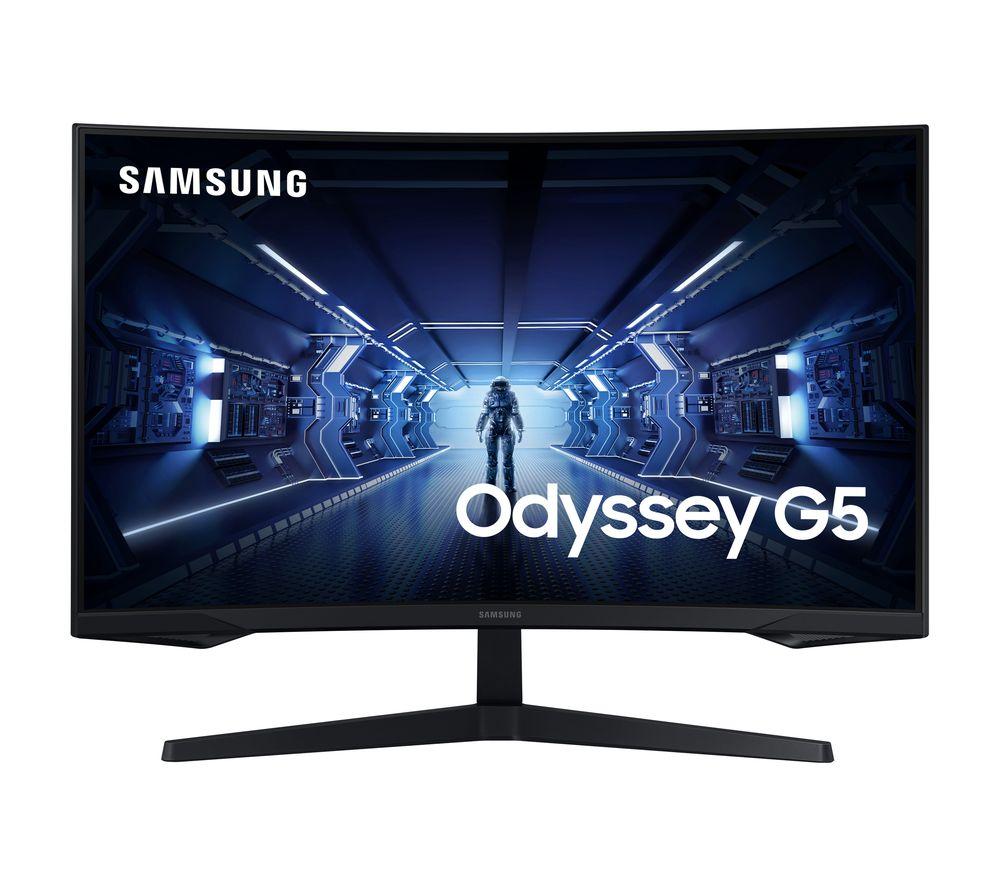 SAMSUNG Odyssey G5 LC32G55TQWUXEN Quad HD 32inch Curved LED Gaming Monitor - Black