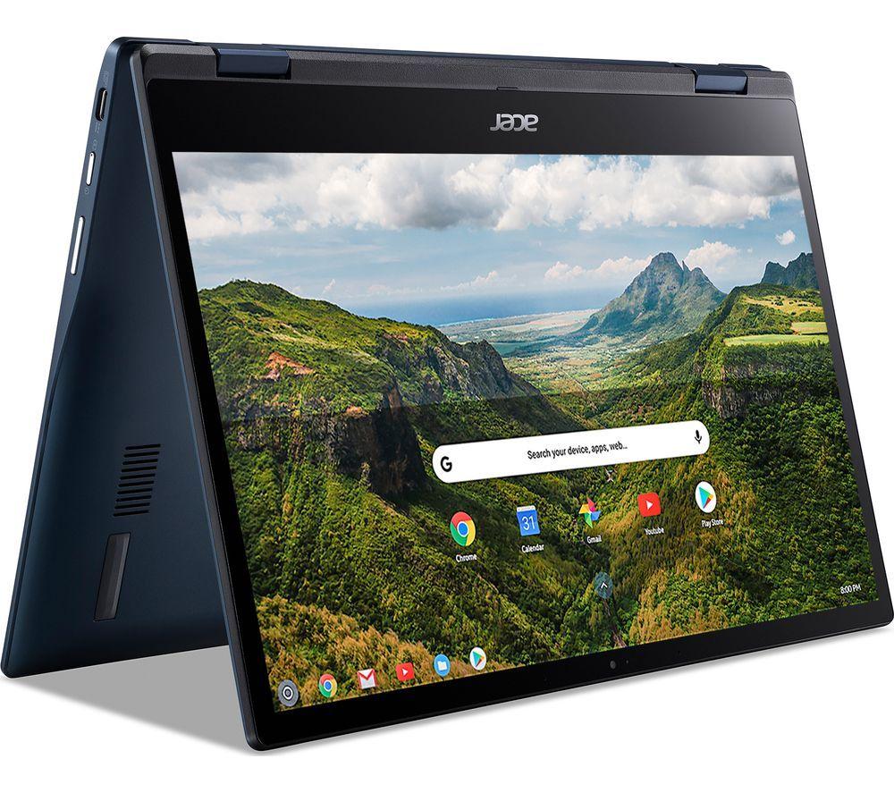 ACER Spin 513 LTE 13.3inch 2 in 1 Chromebook - Qualcomm SC7180  128 GB eMMC  Blue  Blue