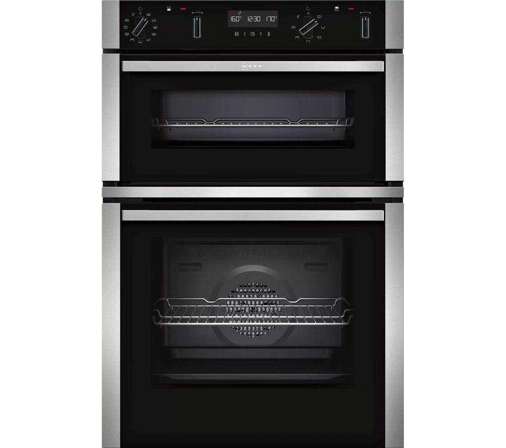 NEFF N50 U2ACM7HH0B Electric Double Smart Oven - Stainless Steel