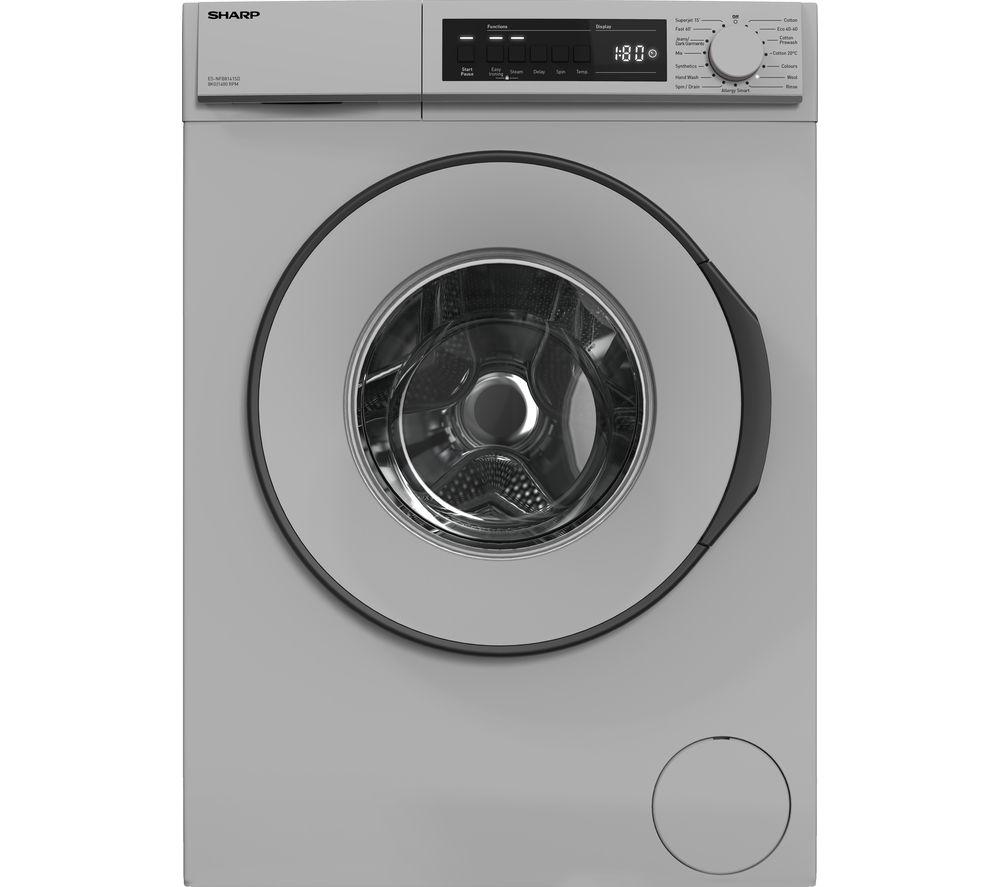 SHARP ES-NFB8141SD 8 kg 1330 Spin Washing Machine - Silver