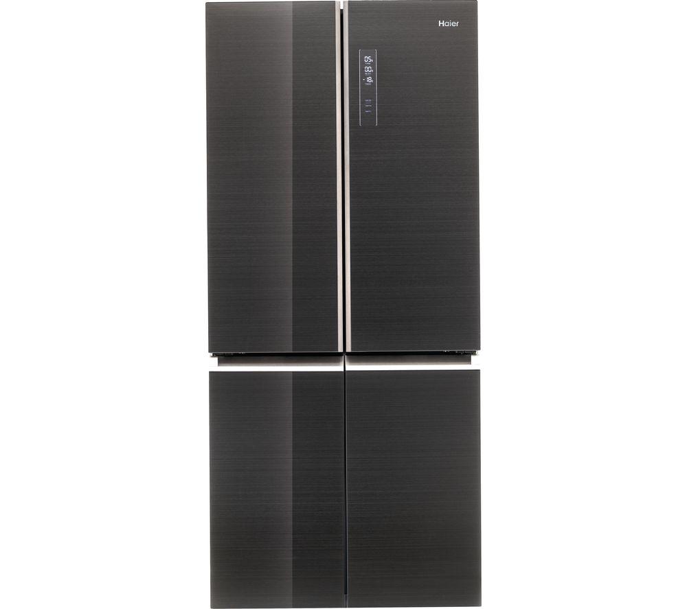 HAIER HTF-508DGS7 Fridge Freezer - Titanium Glass