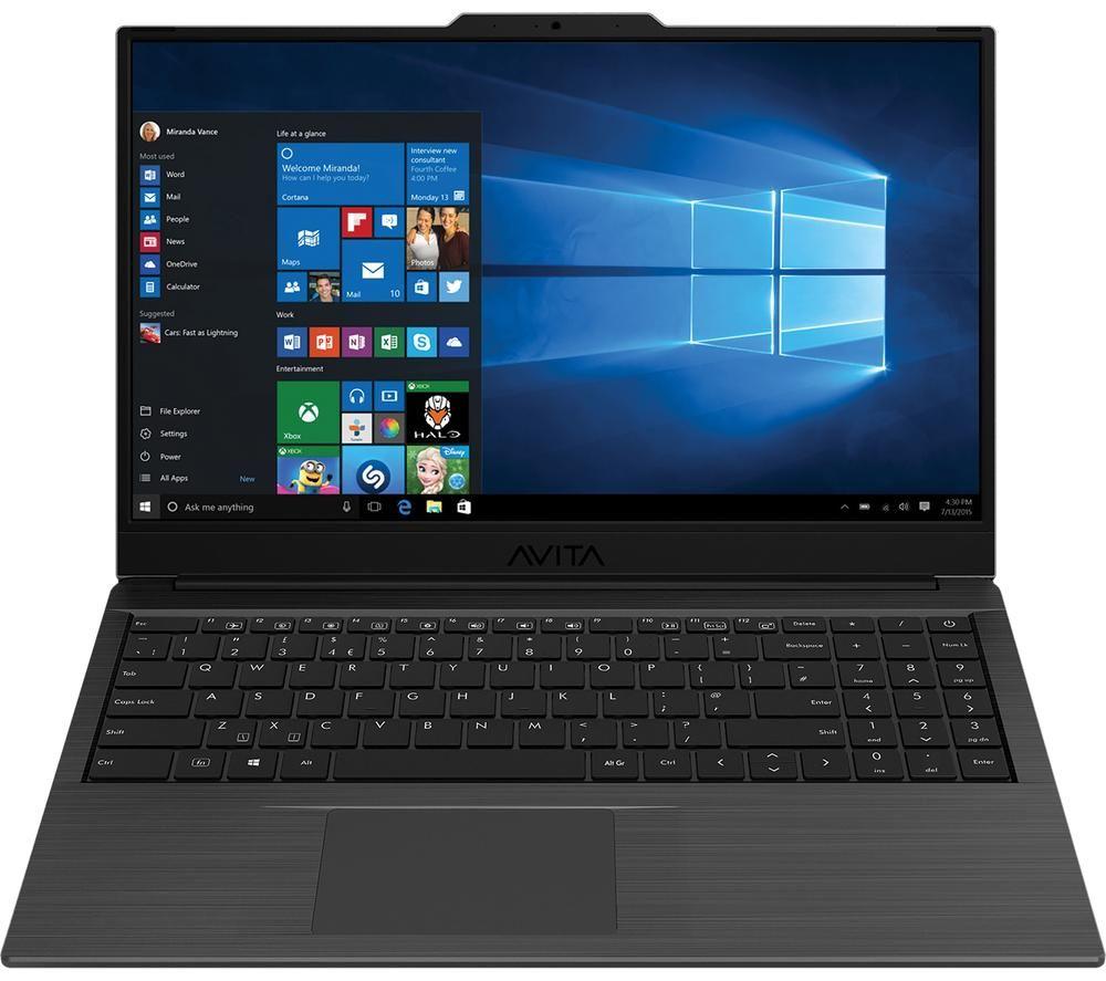 AVITA Pura 15.6inch Laptop - AMD Ryzen 5  256 GB SSD  Metallic Black  Black
