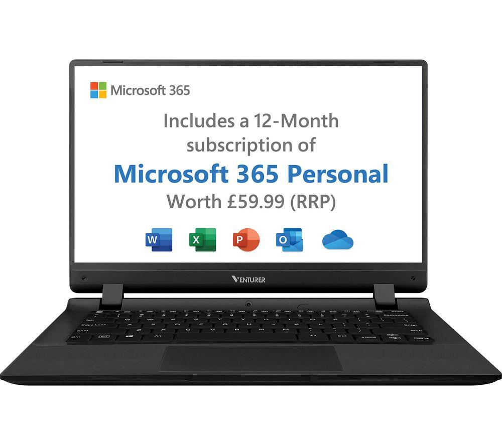 VENTURER Europa 14 Plus 14inch Laptop - IntelCeleron  64 GB SSD  Black  Black