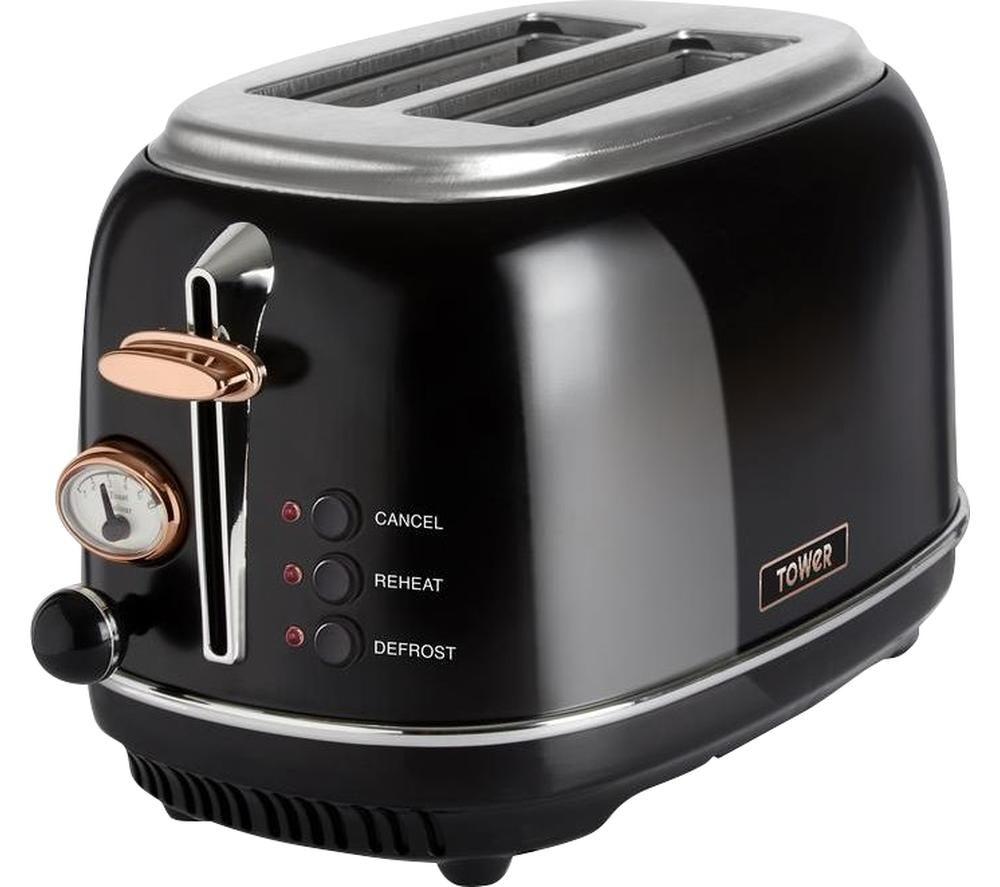 TOWER Bottega T20016 2-Slice Toaster - Black