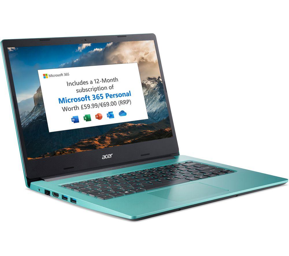 ACER Aspire 1 14inch Laptop - IntelCeleron  64 GB eMMC  Blue  Blue