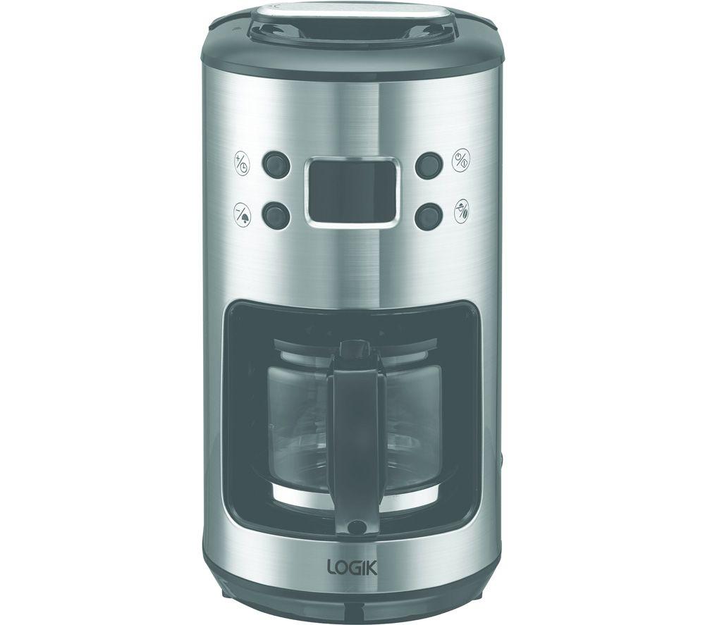 LOGIK L6CMG121 Bean to Cup Coffee Machine - Black & Stainless Steel  Stainless Steel
