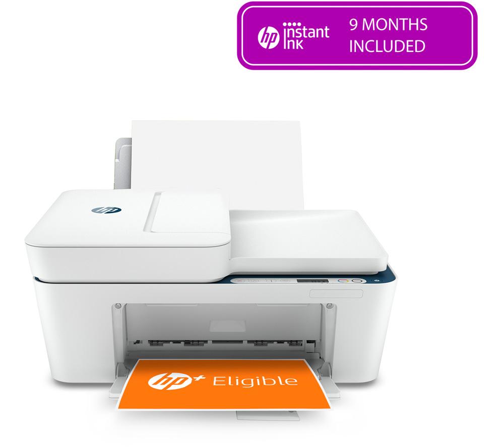 HP HP DeskJet Plus 4130e All-in-One Wireless Inkjet Printer with HP  Blue White