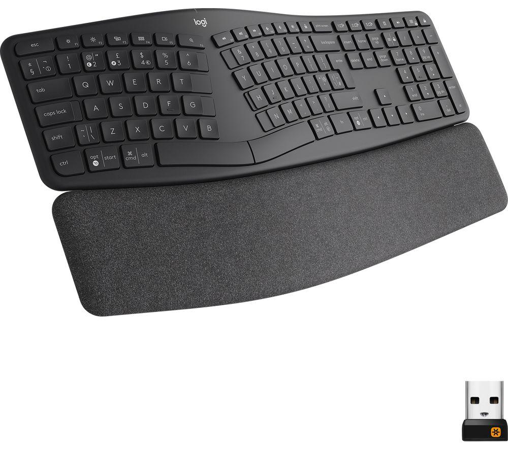 LOGITECH ERGO K860 Wireless Keyboard - Graphite  Black