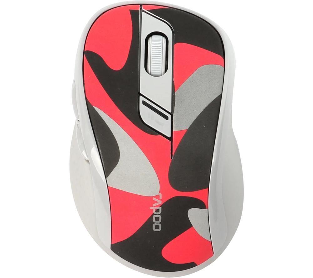 RAPOO M500 Wireless Optical Mouse - Camo Red  Red