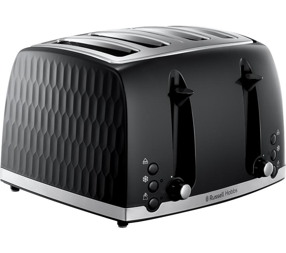 RUSSELL HOBBS Honeycomb 26071 4-Slice Toaster - Black
