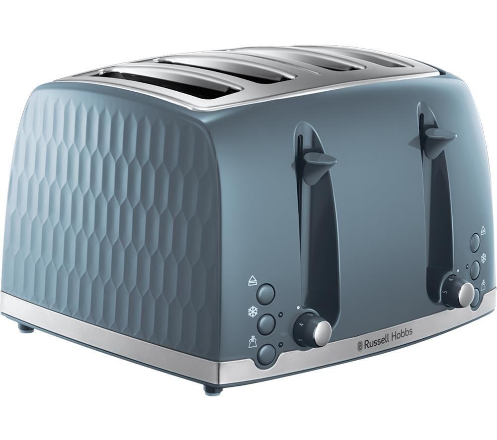 RUSSELL HOBBS Honeycomb 26073 4-Slice Toaster - Grey