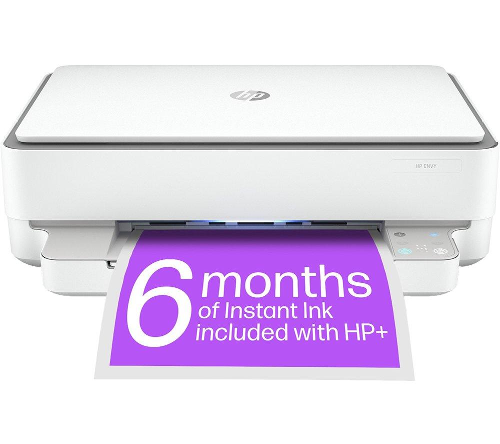 HP ENVY 6032e All-in-One Wireless Inkjet Printer with HP  Silver/Grey White