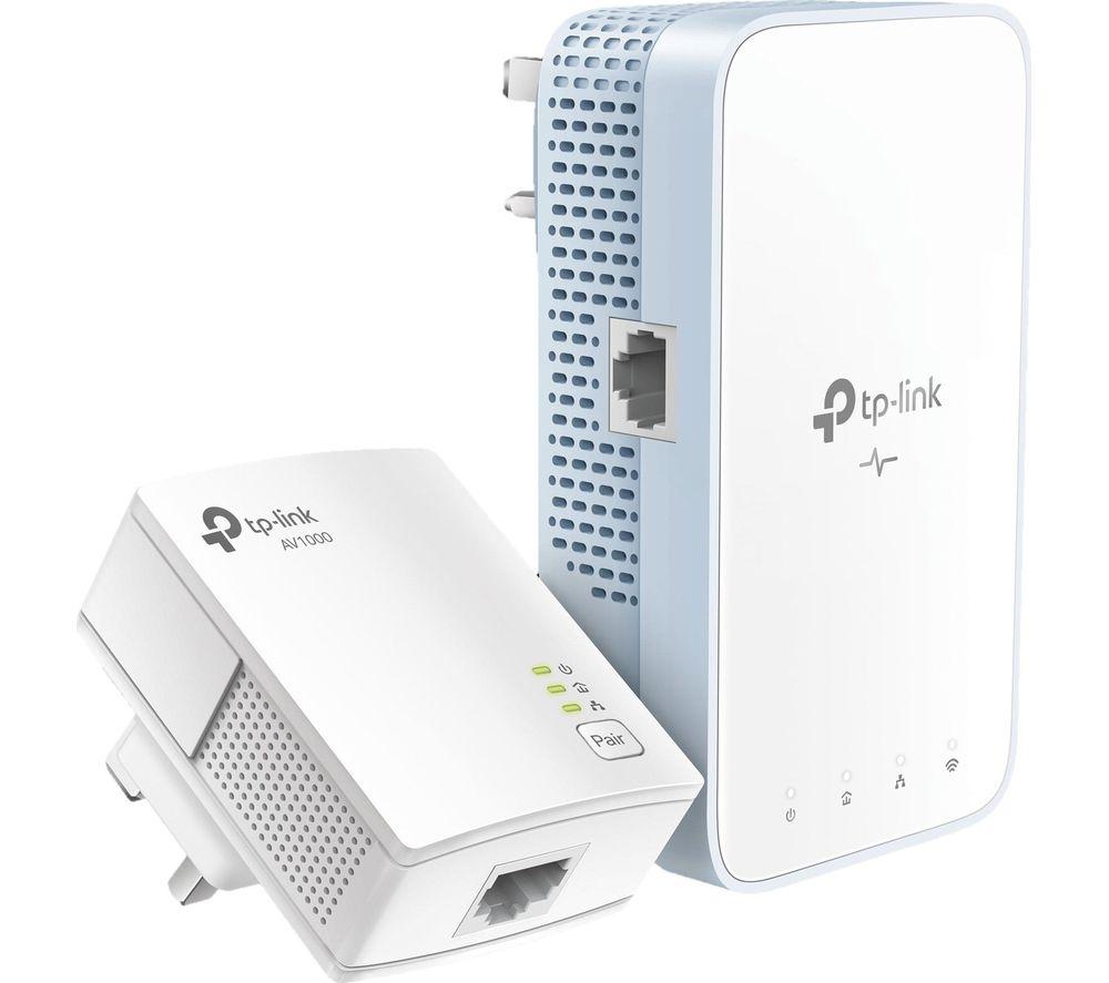 TP-LINK TL-WPA7517 AV1000 WiFi Powerline Adapter Kit - Twin Pack  White