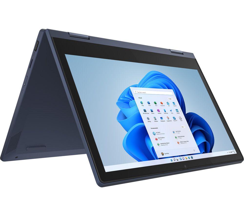 LENOVO IdeaPad Flex 3i 11.6inch 2 in 1 Laptop - IntelCeleron  64 GB eMMC  Blue  Silver/Grey