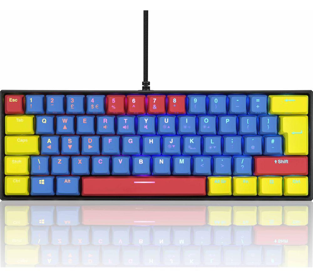 ADX Firefight MK06B22 Mechanical Gaming Keyboard - Blue  Red & Yellow  Black Blue Red Yellow