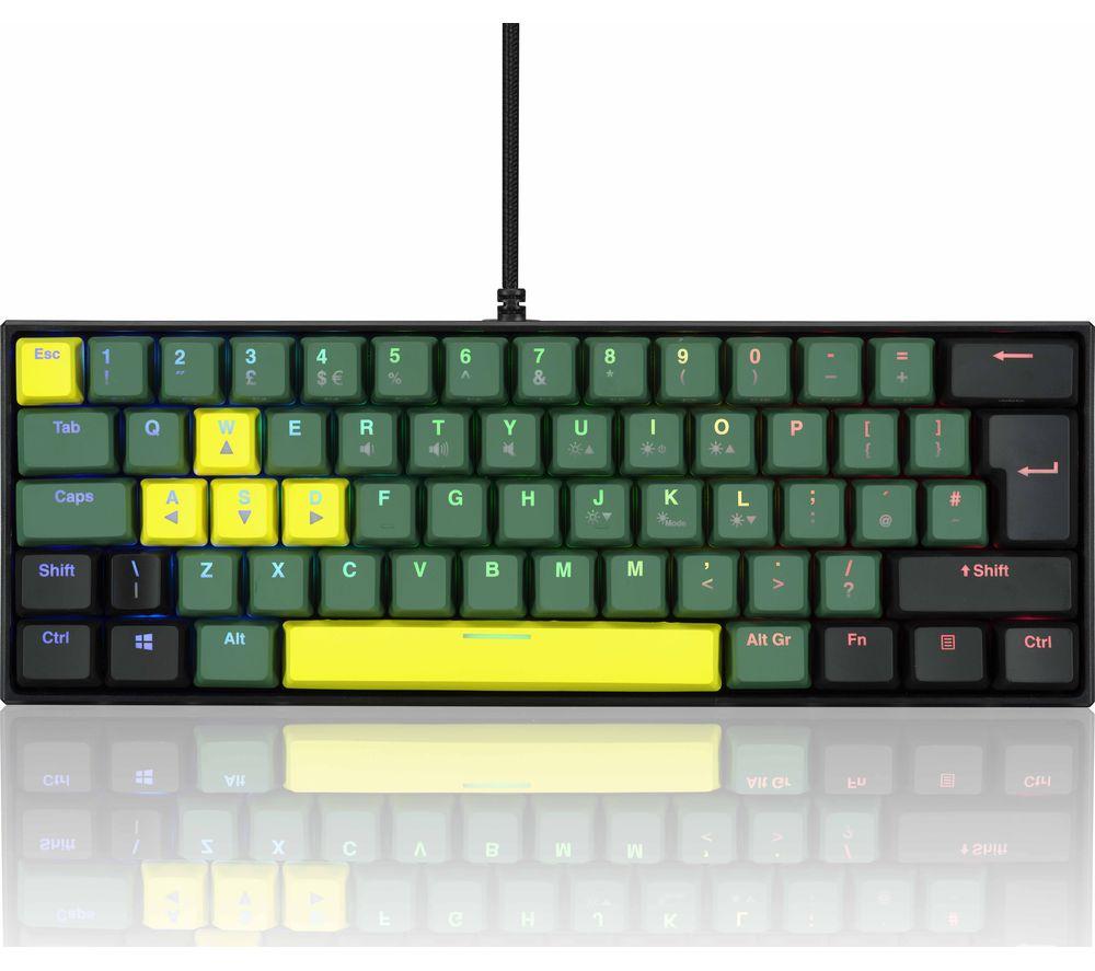 ADX Firefight MK06G22 Mechanical Gaming Keyboard - Green  Yellow & Black  Green Black Yellow