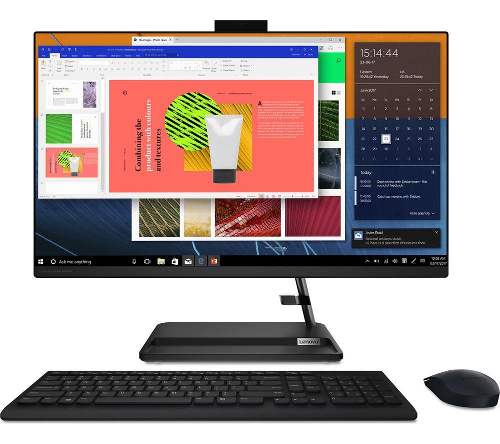 LENOVO IdeaCentre AIO 3i 27inch All-in-One PC - IntelCore i3  256 GB SSD  Black  Black