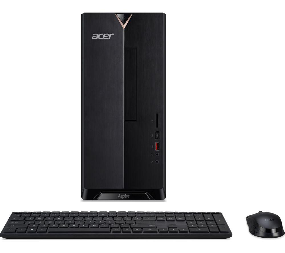 ACER Aspire TC-1660 Desktop PC - IntelCore i7  1 TB HDD & 256 GB SSD  Black  Black