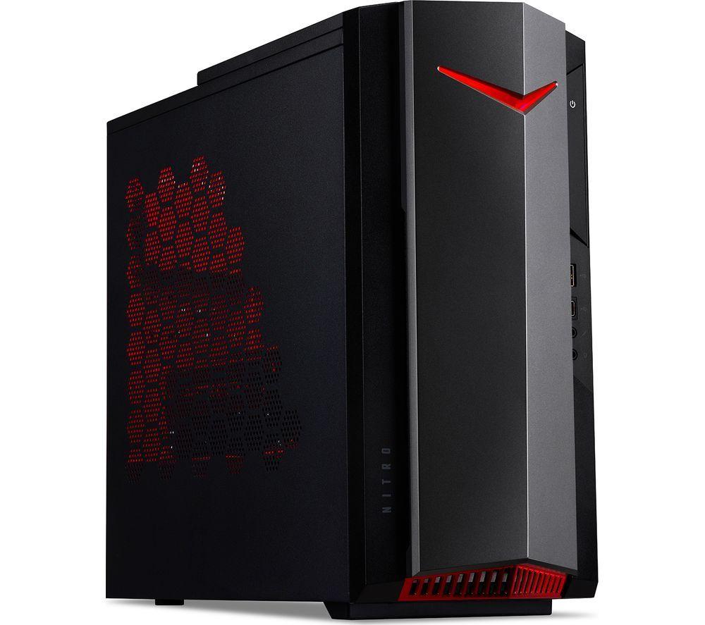 ACER Nitro N50-620 Gaming PC - IntelCore i5  RTX 3060  1 TB HDD & 256 GB SSD  Red Black