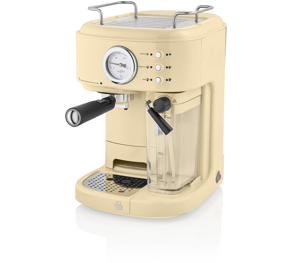 SWAN Retro Pump Espresso SK22110CN Coffee Machine - Cream