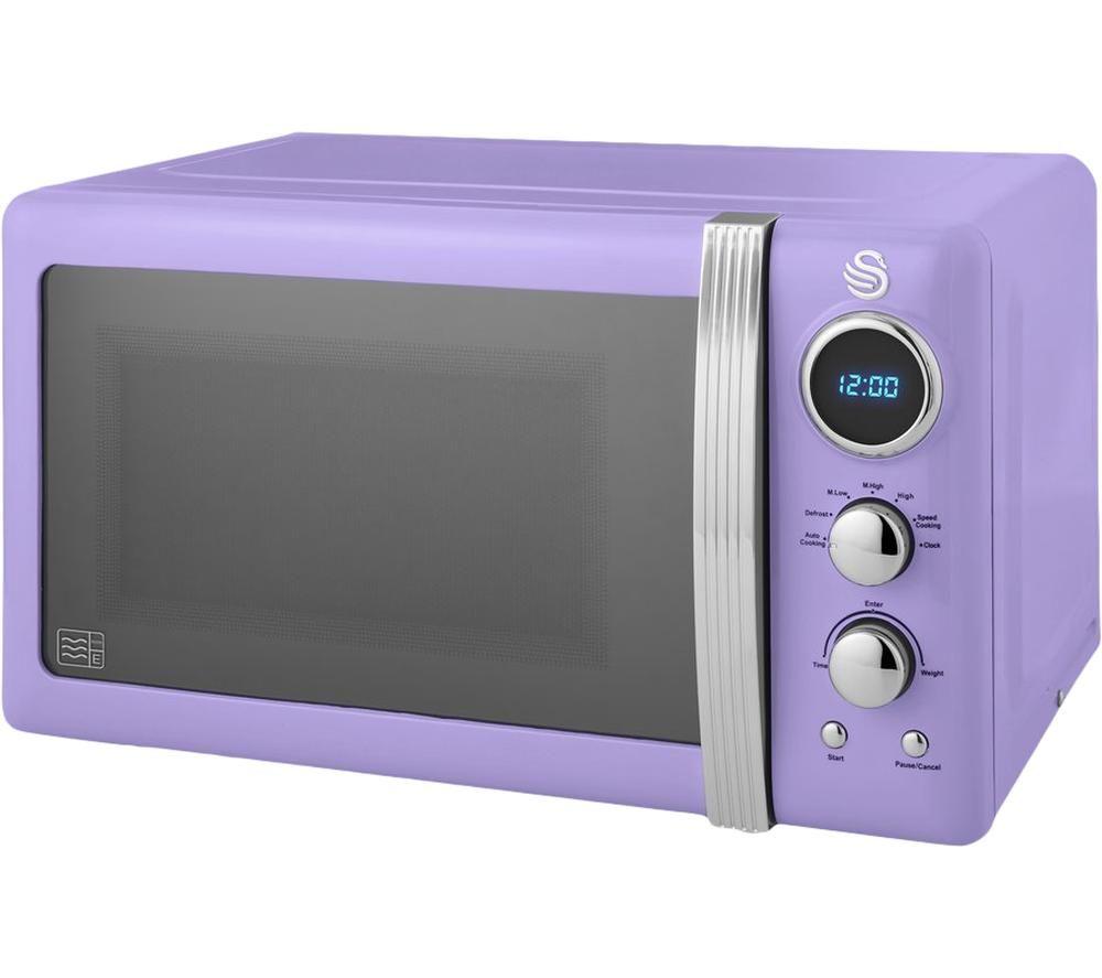 SWAN Retro SM22030PURN Solo Microwave - Purple