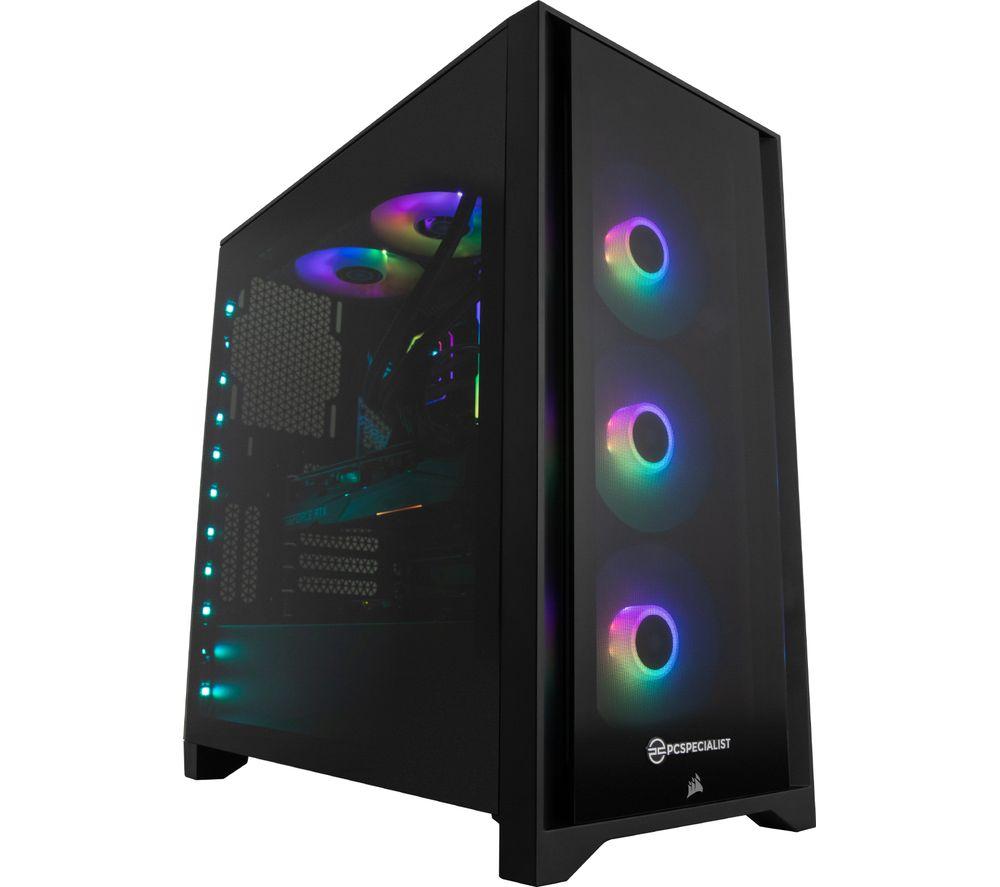 PCSPECIALIST Tornado R5Q Corsair iCUE Certified Gaming PC - AMD Ryzen 5  RTX 3060  2 TB HDD & 1 TB SSD  Black