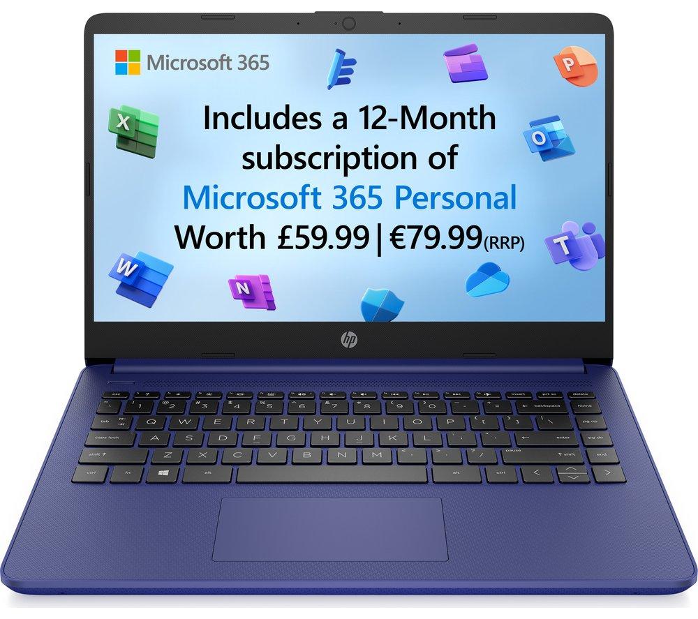 HP 14s-dq0505sa 14inch Laptop - IntelCeleron  64 GB eMMC  Blue  Blue