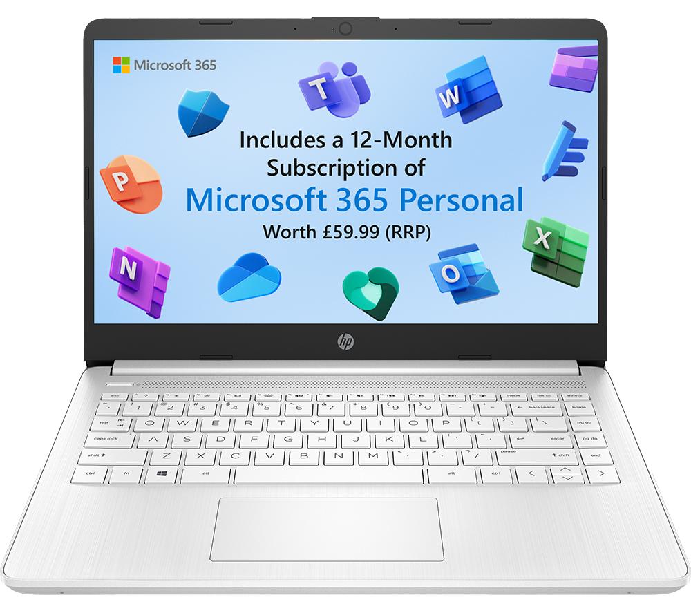 HP 14s-dq0506sa 14inch Laptop - IntelCeleron  64 GB eMMC  White  White