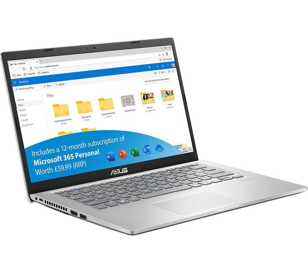 ASUS VivoBook F415 14inch Laptop - IntelCore i3  128 GB SSD  Silver  Silver/Grey