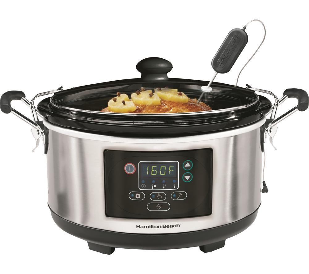 HAMILTON BEACH Set 'N Forget 33956A-SAU Slow Cooker - Black & Silver