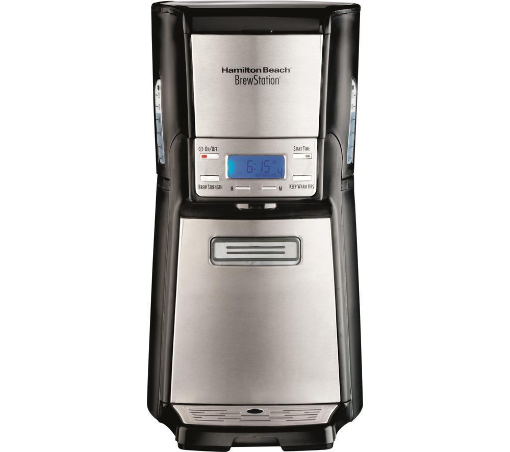 HAMILTON BEACH BrewStation 48465-SAU Filter Coffee Machine - Black & Silver