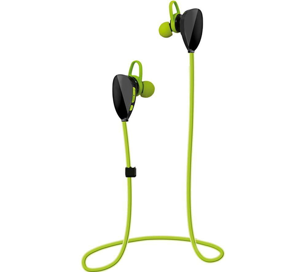 VIVANCO Sport Air Helmet Wireless Bluetooth Earphones - Green & Black