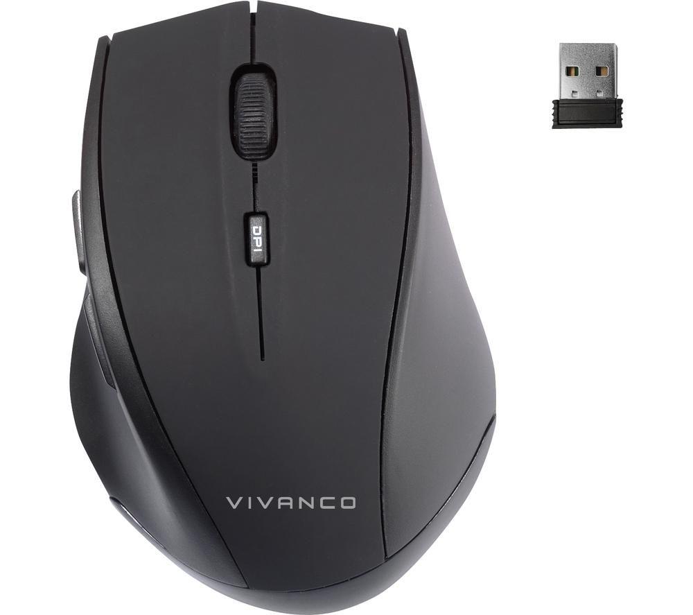 VIVANCO 39631 Wireless Laser Mouse  Black