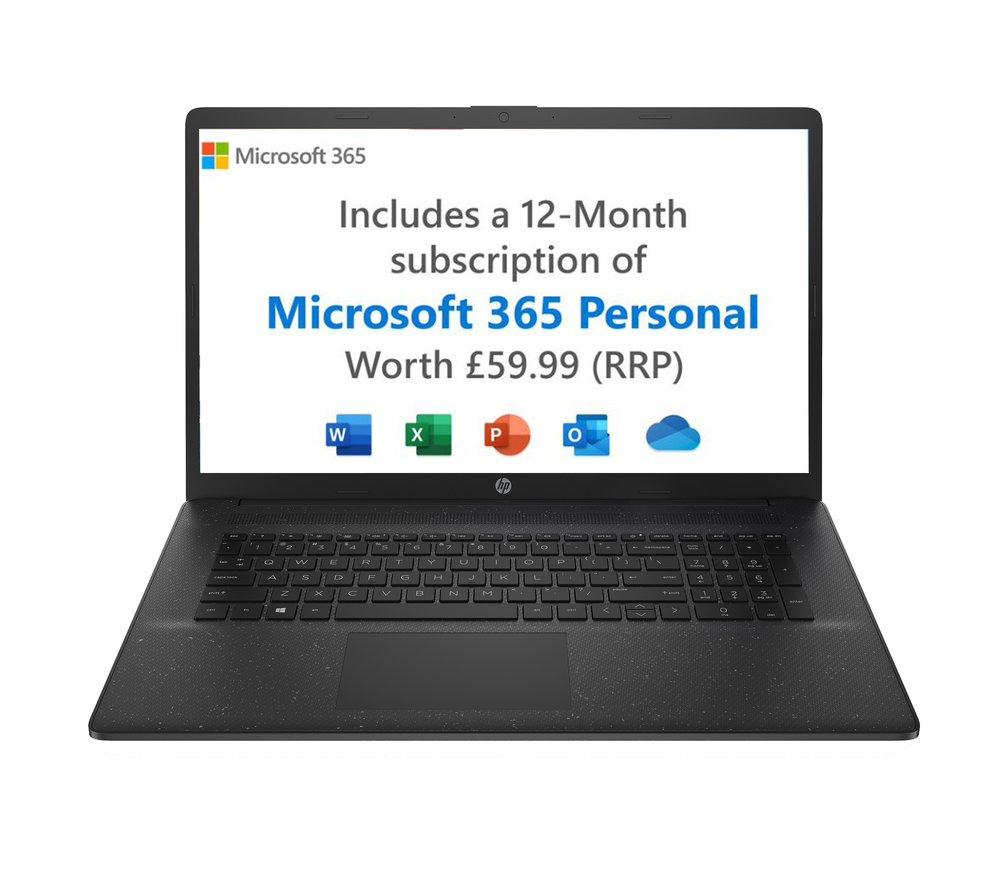 HP 17-cn0528sa 17.3inch Laptop - IntelPentium Gold  128 GB SSD  Black  Black
