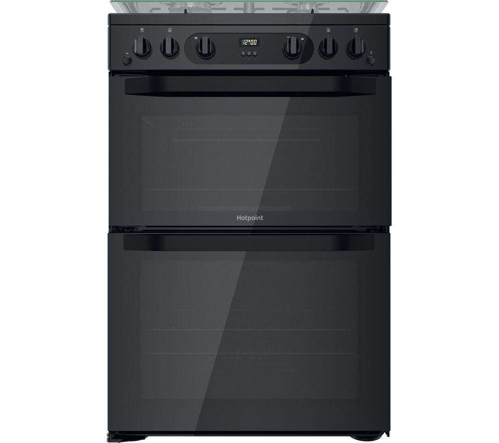 HOTPOINT HDM67G0CCB 60 cm Gas Cooker - Black