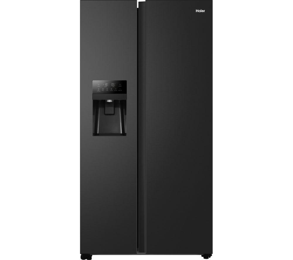 HAIER HSOBPIF9183 American-Style Fridge Freezer - Black